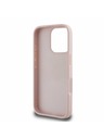 Guess Guess PU Zrnitý Ruže 4G Metal Logo Zadný Kryt pre iPhone 16 Pro Pink
