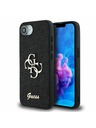 Guess Guess PU Fixed Glitter 4G Metal Logo Zadný Kryt pre iPhone 16e Black