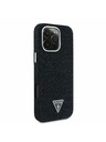 Guess Guess Denim Trojuholníkové Logo MagSafe Zadný Kryt pre iPhone 16 Pro Black