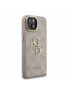 Guess Guess PU 4G Metal Logo Stojan Rám Fotoaparátu Zadný Kryt pre iPhone 13 Pink
