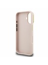Guess Guess PU Zrnitý 4G Logo Stojan Rám Fotoaparátu Zadný Kryt pre iPhone 16 Pink