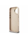 Guess Guess PU 4G Metal Logo Stojan Rám Fotoaparátu Zadný Kryt pre iPhone 16 Pink