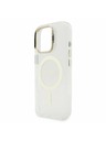 Guess Guess PC/TPU Pokovovaný Stojan Rám Fotoaparátu MagSafe Zadný Kryt s Vymeniteľným Pozadím pre iPhone 16 Pro
