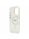 Guess Guess PC/TPU Pokovovaný Stojan Rám Fotoaparátu MagSafe Zadný Kryt s Vymeniteľným Pozadím pre iPhone 16 Pro