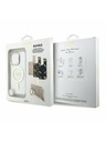 Guess Guess PC/TPU Pokovovaný Stojan Rám Fotoaparátu MagSafe Zadný Kryt s Vymeniteľným Pozadím pre iPhone 16 Pro