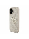 Guess Guess PU 4G Metal Logo Popruh Zadný Kryt pre iPhone 16 Pink