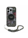 Guess Guess IML Flowers Pearl Strap MagSafe Zadný Kryt pre iPhone 16 Pro Max Black