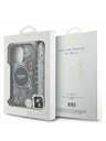 Guess Guess IML Flowers Pearl Strap MagSafe Zadný Kryt pre iPhone 16 Pro Max Black