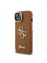 Guess Guess PU Grained 4G Logo Stand Zadný Kryt pre iPhone 14 Brown