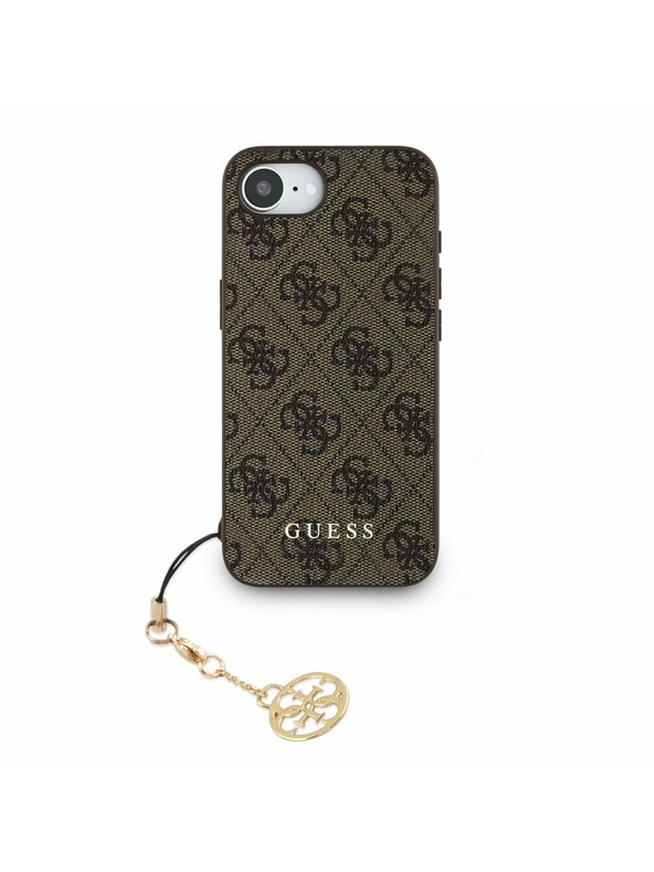 Guess Guess 4G Prívesok Zadný Kryt pre iPhone 16e Tón v tóne Brown