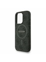 Guess Guess PU Koža 4G Farebný Prsteň Strap MagSafe Zadný Kryt pre iPhone 15 Pro Black