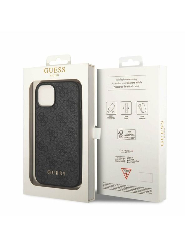 Guess Guess 4G Zadný Kryt pre iPhone 14 Brown