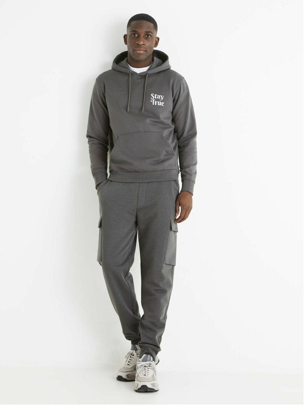 Celio Šedá pánska mikina Celio