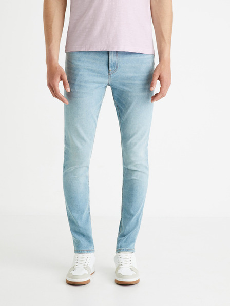Celio Svetlomodré pánske džínsy skinny fit Celio Foskinny1