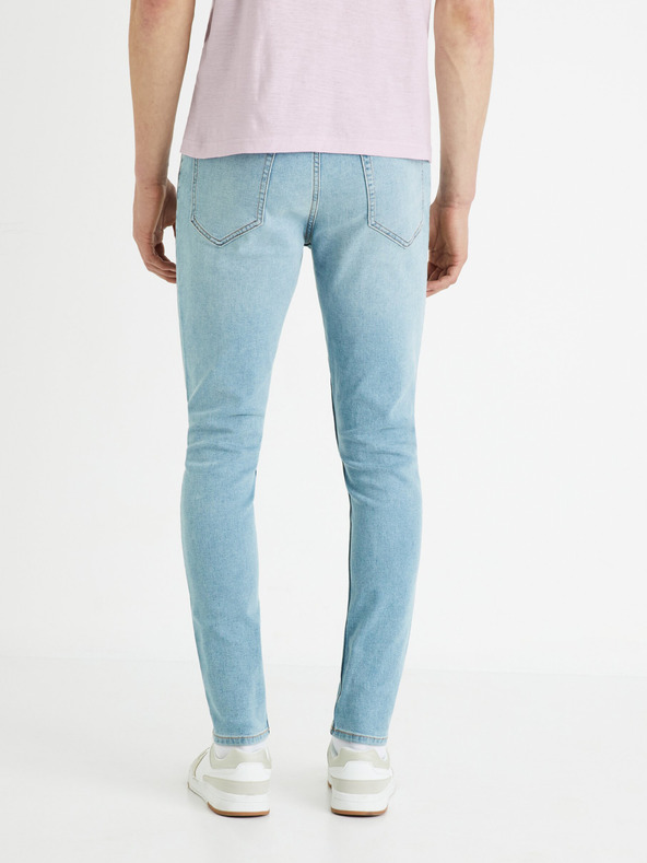 Celio Svetlomodré pánske džínsy skinny fit Celio Foskinny1
