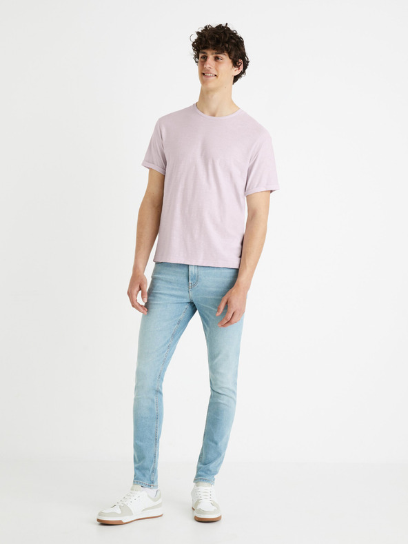 Celio Svetlomodré pánske džínsy skinny fit Celio Foskinny1