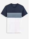 Celio Tmavomodré pánske tričko Celio Febloc