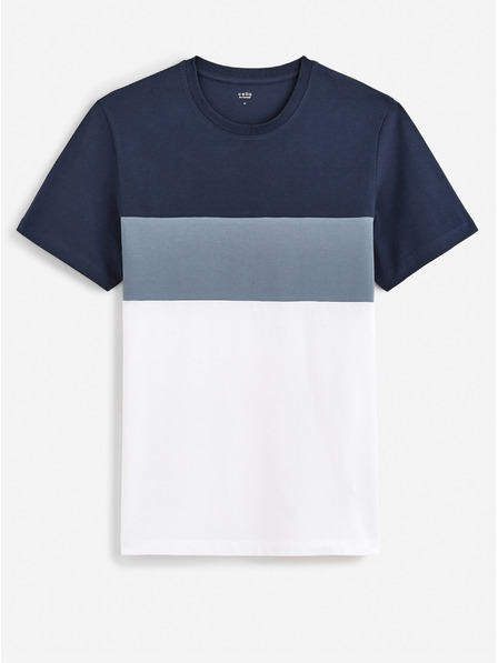 Celio Tmavomodré pánske tričko Celio Febloc
