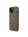 Guess Guess PU Leather 4G Colored Ring Strap MagSafe Zadný Kryt pre iPhone 15 Brown