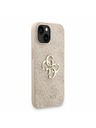 Guess Guess PU 4G Metal Logo Strap Zadný Kryt pre iPhone 15 Pink