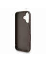 Guess Guess PU 4G Metal Logo Strap Zadný Kryt pre iPhone 16 Brown