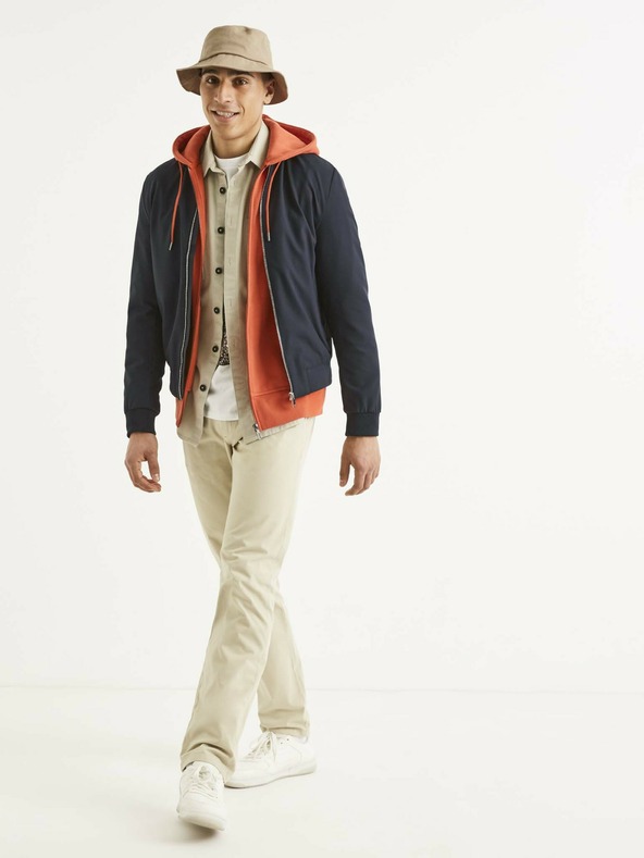 Celio Béžové pánske nohavice Celio