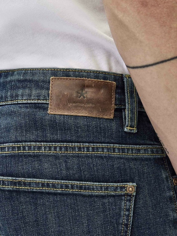 Celio Tmavomodré pánske džínsy rovného strihu Celio