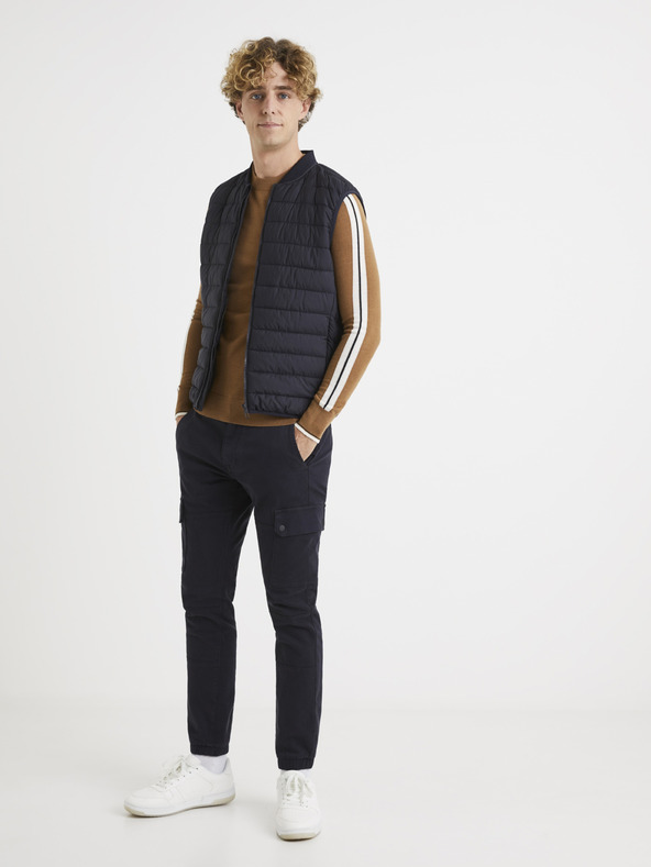 Celio Hnedý sveter s vlnou Celio Veritas