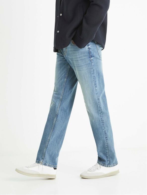 Celio Svetlomodré pánske džínsy rovného strihu Celio C5