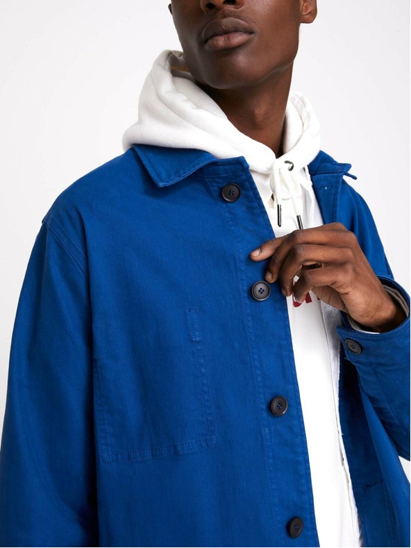 Celio Modrá pánska ľahká bunda s vreckami Celio Muse