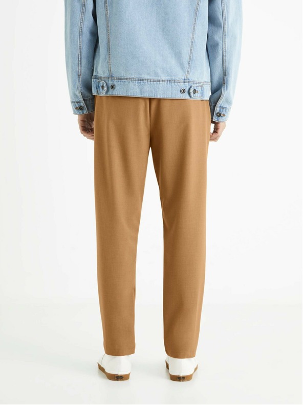 Celio Hnedé pánske nohavice Celio 24H Bocal