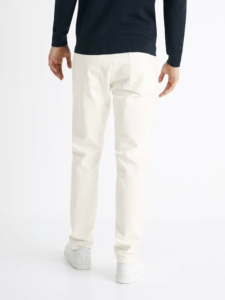 Celio Krémové pánske slim fit džínsy Celio Coslim4