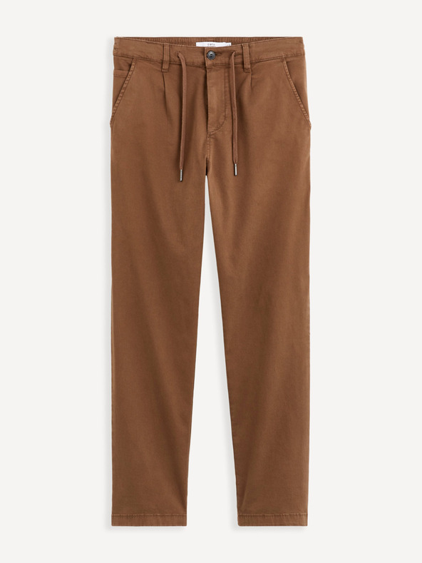 Celio Hnedé pánske nohavice Celio Cochicrop