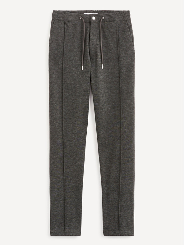 Celio Tmavosivé pánske nohavice Celio 24H Cobozal