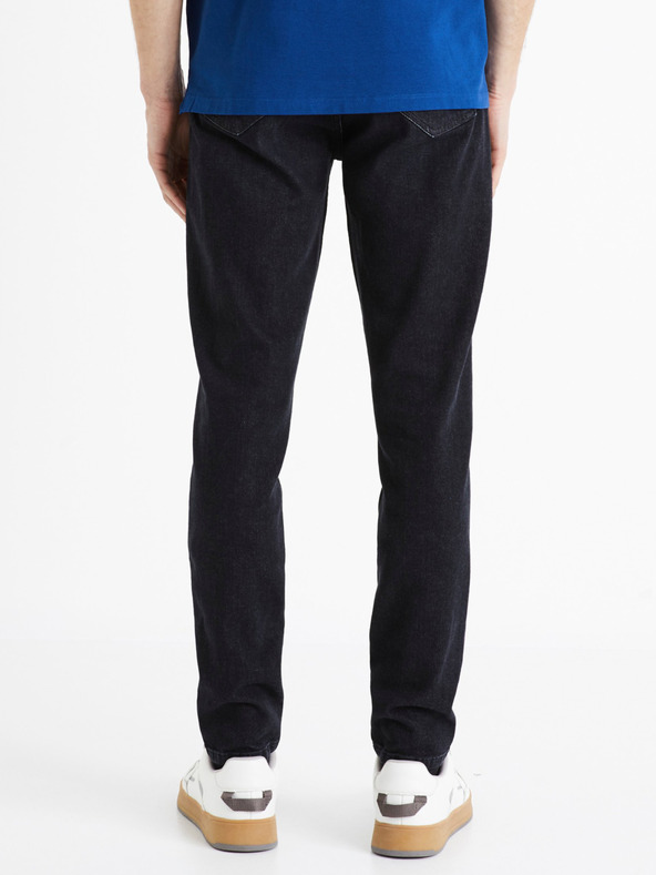 Celio Čierne pánske slim fit džínsy Celio C25 Dosoft25