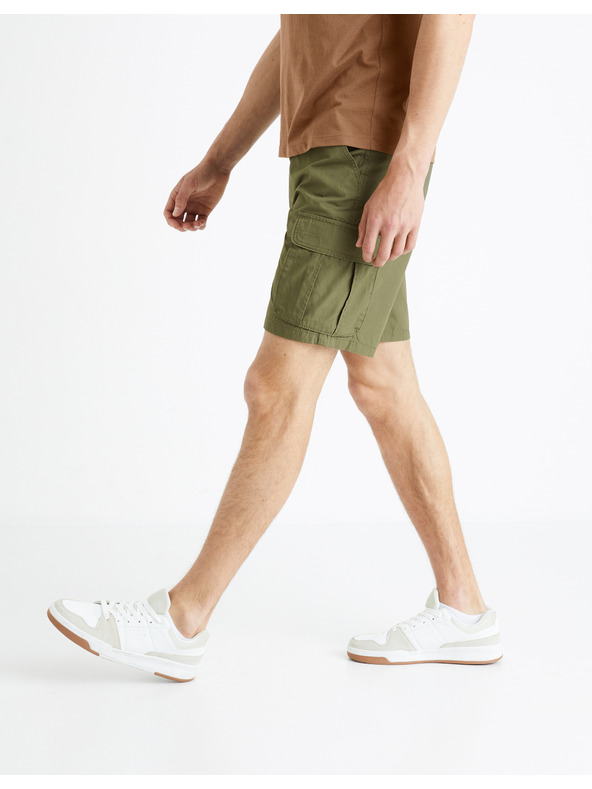 Celio Khaki pánske šortky Celio Fostopbm