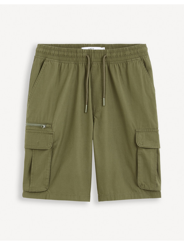 Celio Khaki pánske šortky Celio Fostopbm