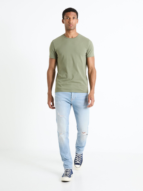Celio Svetlomodré pánske slim fit džínsy Celio Fostroy