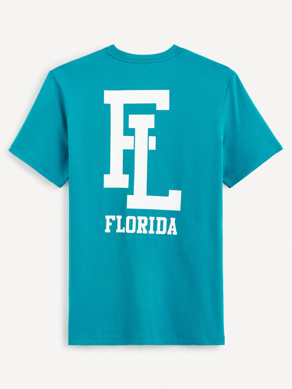 Celio Modré pánske tričko Celio Gexflov