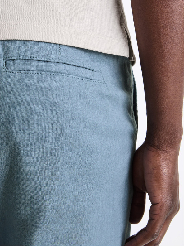 Celio Modré pánske nohavice s plátnom Celio Dolinco