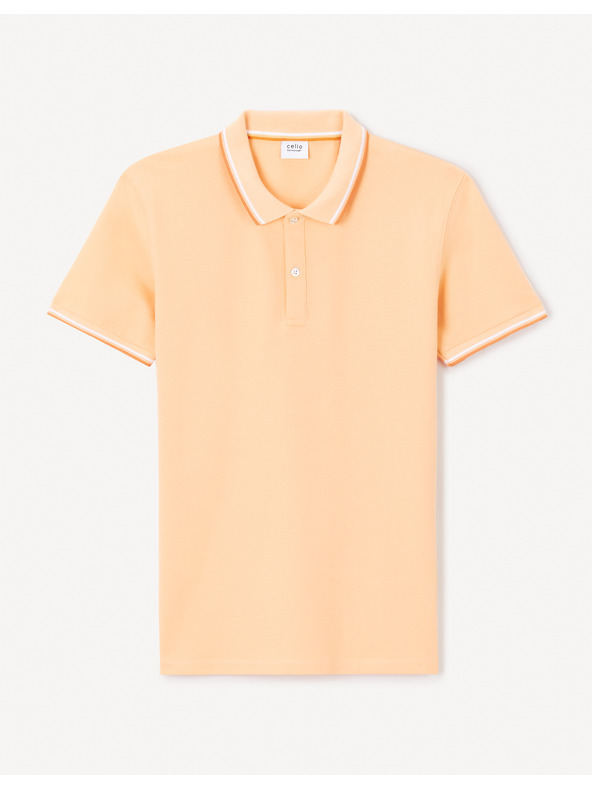 Celio Oranžové pánske polo tričko Celio Decolrayeb