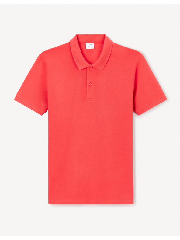 Celio Červené pánske polo tričko Celio Teone