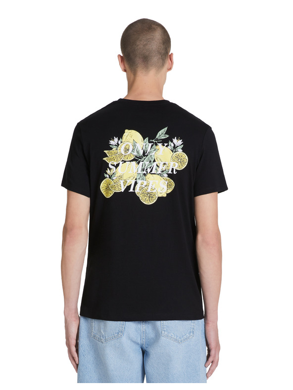 Celio Čierne pánske tričko Celio Jelime