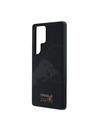 Oracle Red Bull Racing Red Bull Kožený Sieťovaný Razený Logo MagSafe Zadný Kryt pre Samsung Galaxy S25 Ultra Navy