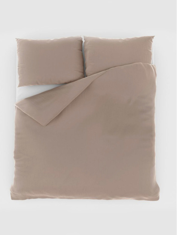 Kvalitex Francúzska mušelínová posteľná bielizeň 240x220, 70x90cm béžová Qualitex