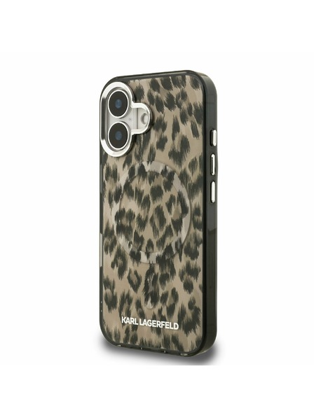 Karl Lagerfeld Karl Lagerfeld IML Leopard MagSafe Zadný Kryt pre iPhone 16 Brown