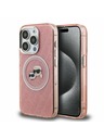 Karl Lagerfeld Karl Lagerfeld IML K&CH Heads Repeated Logo MagSafe Zadný Kryt pre iPhone 15 Pro Pink