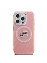 Karl Lagerfeld Karl Lagerfeld IML K&CH Heads Repeated Logo MagSafe Zadný Kryt pre iPhone 15 Pro Pink