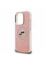 Karl Lagerfeld Karl Lagerfeld IML K&CH Heads Repeated Logo MagSafe Zadný Kryt pre iPhone 15 Pro Pink