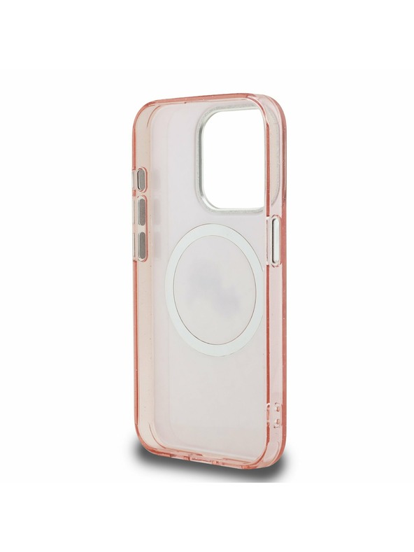 Karl Lagerfeld Karl Lagerfeld IML K&CH Heads Repeated Logo MagSafe Zadný Kryt pre iPhone 15 Pro Pink